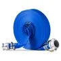VEVOR Backwash Hose, 1.5 in x 100 ft, Blue High Quality PVC Hose, with Clamps, Camlock, Aluminum Fittings, Fit Various Pumps, for Sewage Treatment, Water Transportation and More Agricultural Purposes