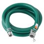 VEVOR Suction Hose, 2 in x 20 ft, Green High Quality Hose, with Camlock Connectors, and Aluminum Fittings, Fit Various Pumps, for Sewage Treatment, Water Transportation and More Agricultural Purposes