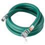 VEVOR Suction Hose, 2 in x 20 ft, Green High Quality Hose, with Camlock Connectors, and Aluminum Fittings, Fit Various Pumps, for Sewage Treatment, Water Transportation and More Agricultural Purposes