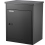 VEVOR parcel drop box in black with combination lock and sleek design.