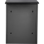 steel-gray VEVOR parcel drop box with a textured surface and pre-drilled mounting holes.
