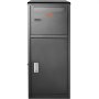 black VEVOR package delivery box with combination lock and large lower compartment.