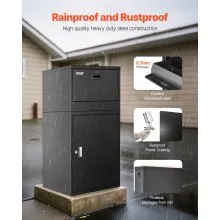 VEVOR Package Delivery Boxes for Outside 38.6 in Lockable Parcel Drop Box