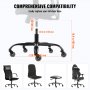 Base de remplacement pour chaise de bureau VEVOR Base de chaise pivotante de 28 po 2500 lb Course de 4 po