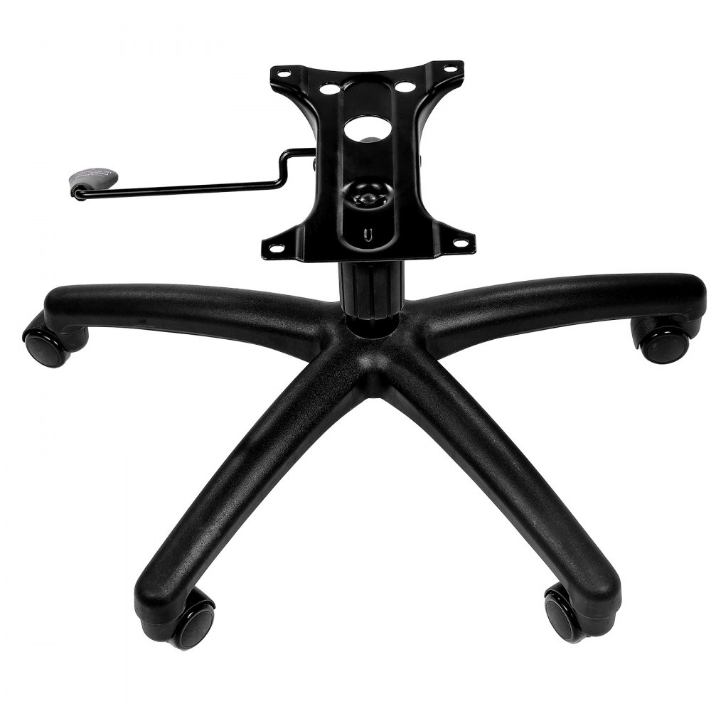 VEVOR Office Chair Base Replacement, 710 mm, 1134 kg Static Load, Heavy Duty Universal Computer Desk Chair Stool Base Part with 5 Casters, Gas Cylinder & Seat Plate, Desk Chair Base Replacement, Black