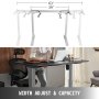 Electric Standing Desk Frame Sit Stand Motorized Height & Width Adjustable Gray