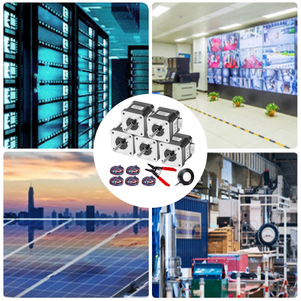 VEVOR 5Pcs Nema 17 Stepper Stepping Motor Control 2 Phase 1.8° 1.7A 0.4 N.M