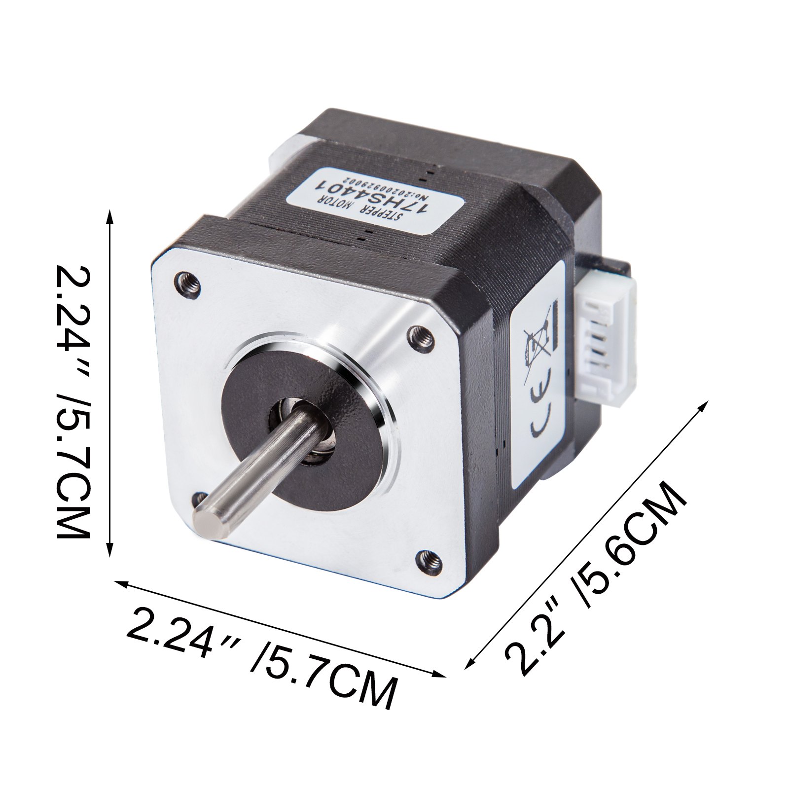 VEVOR 5Pcs Nema 17 Stepper Stepping Motor Control 2 Phase 1.8° 1.7A 0.4 N.M