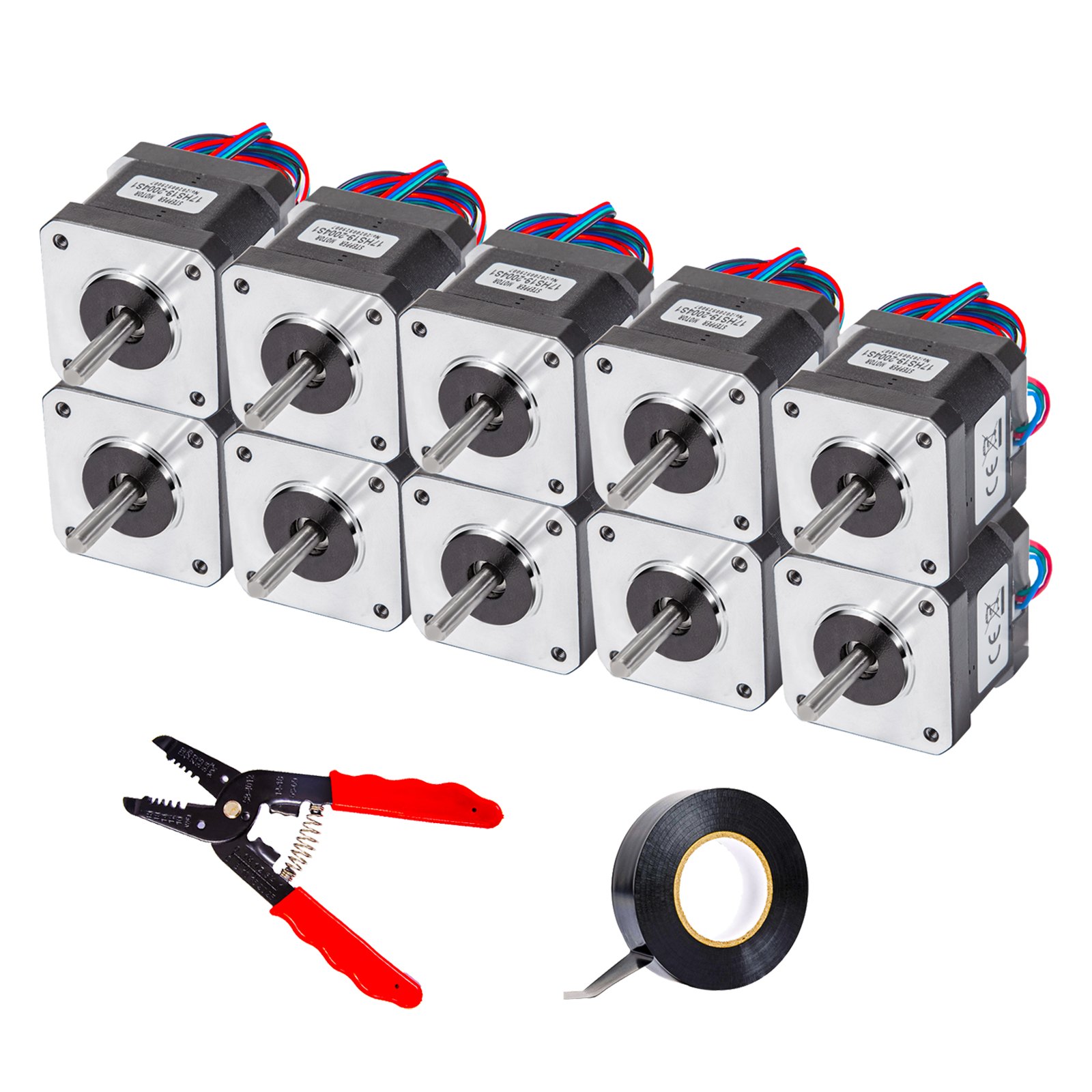 VEVOR 5PCS Nema 17 Stepper Motor 59N.cm 2A 42x48 mm for DIY 3D Printer