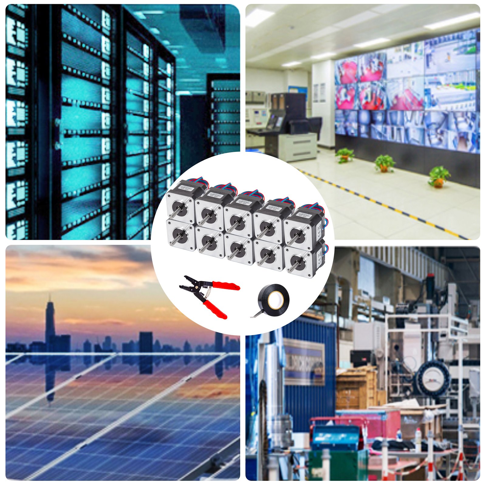 VEVOR 5PCS Nema 17 Stepper Motor 59N.cm 2A 42x48 mm for DIY 3D Printer