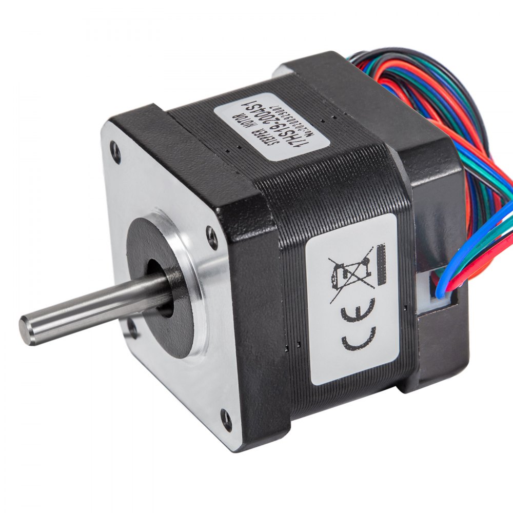 VEVOR Stepper Motor 59Ncm High Torque Stepper Motor, NEMA 17 Step Motor, 2 Phase 1.8 Degree 2A Stepping Motor, 2.88V 5PCS 42 x 42 mm Body CNC Stepper Motor Kit, for DIY CNC / 3D Printer / Extruder
