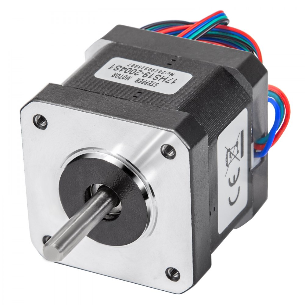 VEVOR Stepper Motor 59Ncm High Torque Stepper Motor, NEMA 17 Step Motor, 2 Phase 1.8 Degree 2A Stepping Motor, 2.88V 5PCS 42 x 42 mm Body CNC Stepper Motor Kit, for DIY CNC / 3D Printer / Extruder