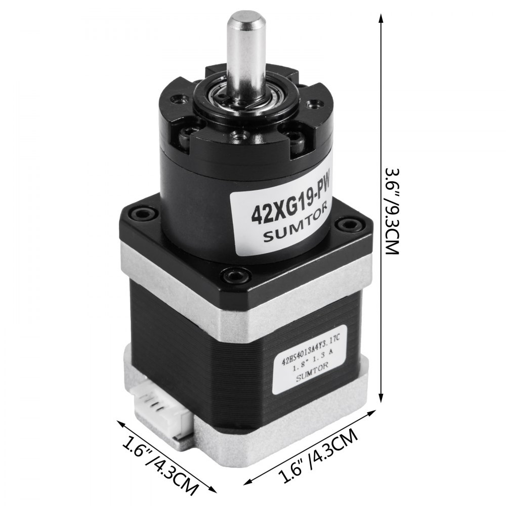 Motor de engranajes planetarios de 42 mm Nema 17 Motor paso a paso 2.55v Torque de retención 40n.cm