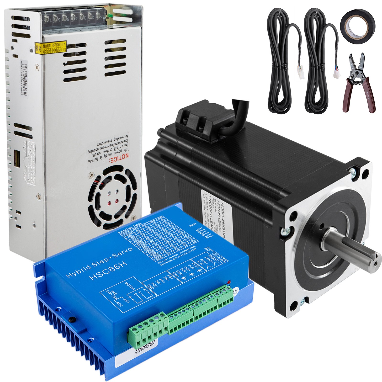 8.5nm Nema34 86mm Closed Loop Stepper Motor Drive 400w Power Hybird Encoder Easy