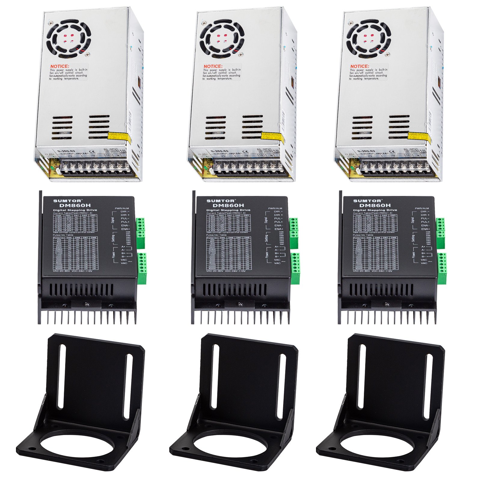 VEVOR Nema 34 12Nm Stepper Motor 6A 86x150 mm Drive Control for DIY 3D Printer