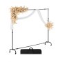 VEVOR Backdrop Stand, 7 x 10 ft Adjustable Photo Backdrop Stand Kit, Portable Background Backdrop Stand with Casters, Heavy Duty Movable Projector Screen Stand, for Wedding, Photo Studio and Party