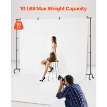 Backdrop Stand Movable Stand Kit 7 x 10 ft for Party & Photo Video Studio