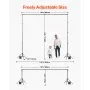 VEVOR Backdrop Stand, 10 x 10 ft Adjustable Photo Backdrop Stand Kit, Portable Background Backdrop Stand with 4 Crossbars, Heavy Duty Projector Screen Stand, for Wedding, Photo Video Studio & Party