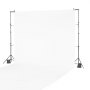 VEVOR Backdrop Stand, 298 x 300 cm Adjustable Photo Backdrop Stand Kit, Portable Background Backdrop Stand with 4 Crossbars, Heavy Duty Projector Screen Stand, for Wedding, Photo Video Studio & Party