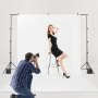VEVOR Backdrop Stand, 7 x 10 ft Adjustable Photo Backdrop Stand Kit, Portable Background Backdrop Stand with 3 Crossbars, Heavy Duty Projector Screen Stand, for Wedding, Photo Video Studio & Party