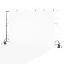 VEVOR Soporte de fondo para fotografía, kit de soporte ajustable de 2,7 x 3 m, soporte portátil con 2 trípodes, soporte resistente para pantalla de proyector, para bodas, estudios de fotografía y vídeo y fiestas.