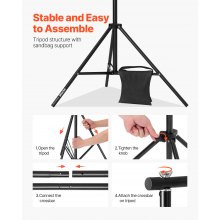 Backdrop Stand Background Stand Kit with 2 Tripod for Party & Photo Studio