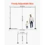 VEVOR Backdrop Stand, 8.5 x 10 ft Adjustable Photo Backdrop Stand Kit, Portable Background Backdrop Stand with 7 Crossbars, Heavy Duty Projector Screen Stand, for Wedding, Photo Video Studio & Party