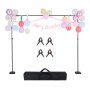 VEVOR Soporte de fondo para fotografía, kit de soporte ajustable de 2,7 x 3 m, soporte portátil con 7 barras transversales, soporte resistente para pantalla de proyector, para bodas, estudios de fotografía y vídeo y fiestas.