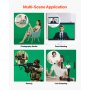 VEVOR Backdrop Stand, 5 x 6.5 ft Adjustable Photo Backdrop Stand Kit, Portable Background Backdrop Stand with 3 Crossbars, Heavy Duty Projector Screen Stand, for Wedding, Photo Video Studio & Party