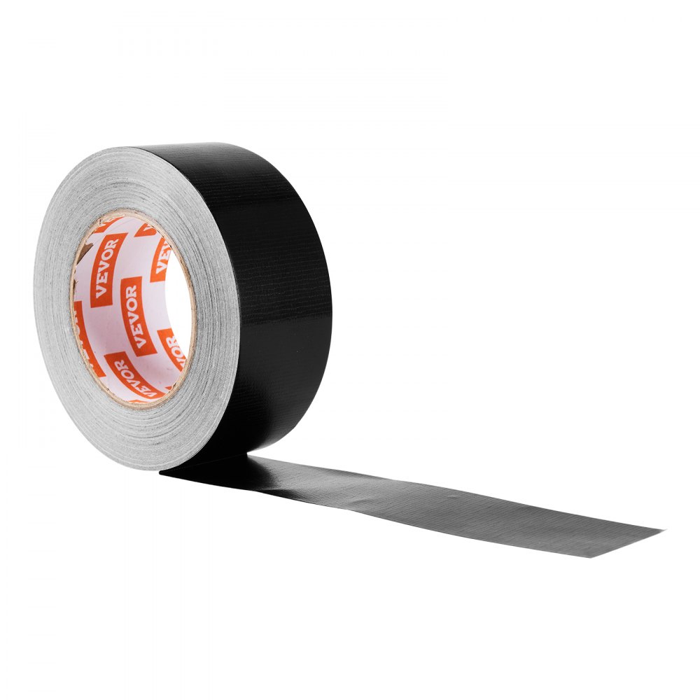 VEVOR Duct Tape, 1.88 in x 35 Yards, 1-Pack, Waterproof and Temperature-Resistant, No Residue Strong Adhesive Heavy Duty Duct Tape, Tear by Hand, for Indoor and Outdoor Repairs, All Weather, Black