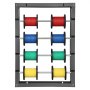 VEVOR Wire Spool Rack, 4 Adjustable Rods, Cold-Rolled Steel Wire Spool Holder Wall Mounted for Multi-Spools, Wiring Storage, 68kg / 150 lbs Capacity Cable Dispenser, for Electrical Industrial Retail Use