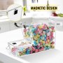 VEVOR Stackable Candy Topping Dispenser, 11" x 4" x 7" Acrylic Candy Bin, Bulk Candy Bin with Magnetic Hinged Door, Mini Candy Dispenser with Scoop & Scoop Holder, Holds 1.2 Gal of Dry Foods, Cereal  |