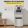 2200w Commercial Soft Ice Cream Machine 3 Flavors Snack Shop Cafe 2+1 Flavors