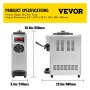 VEVOR Commercial Ice Cream Maker Single Flavor Commercial Ice Cream Machine 4.7-5.3 Gal/H Soft-Serve Ice Cream Maker, 1800W Countertop Soft Serve Ice Cream Machine, with LCD Panel, Stainless Steel