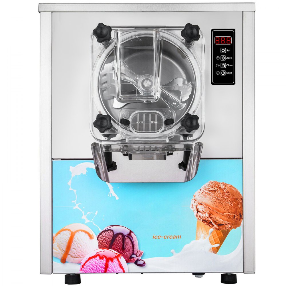 VEVOR Máquina de helado comercial 1400W 20/5.3 galones por hora Máquina para hacer helados de servicio duro con pantalla LED Temporizador de apagado automático Un sabor Perfecto para restaurantes Snack Bar supermercados
