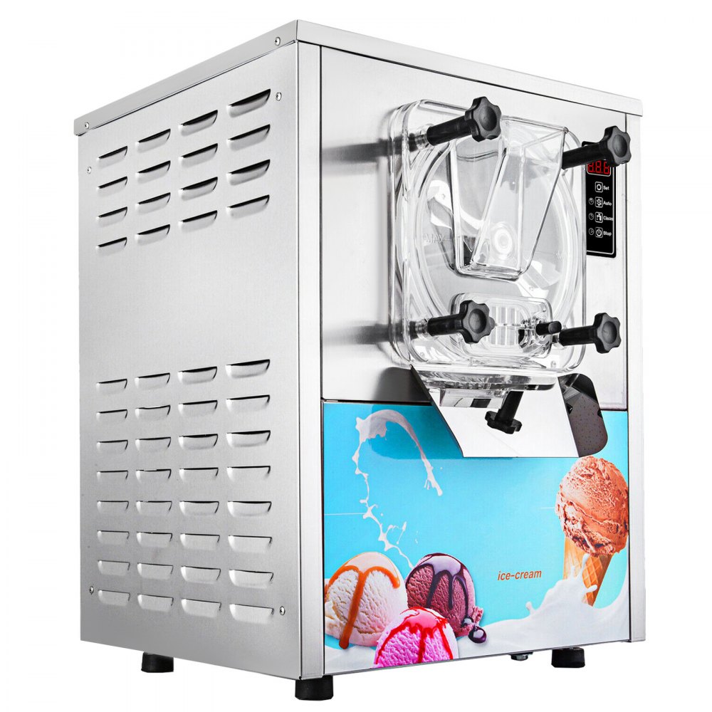 VEVOR Máquina de helado comercial 1400W 20/5.3 galones por hora Máquina para hacer helados de servicio duro con pantalla LED Temporizador de apagado automático Un sabor Perfecto para restaurantes Snack Bar supermercados