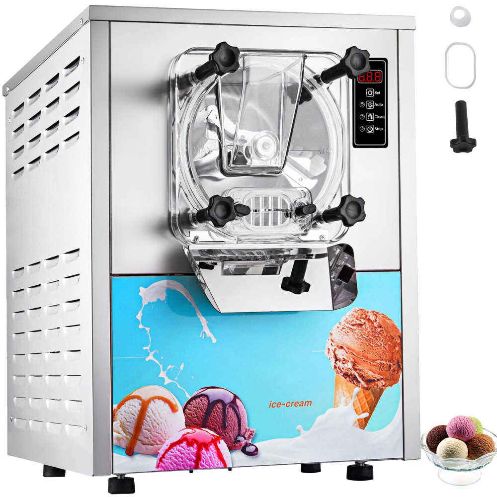 VEVOR Hard Ice Cream Machine 1400W Commercial Ice Cream Machine 16-20L/H Professional Ice Cream Maker Stainless Steel Ice Cream Saker Perfect for Restaurants Cafes Shops