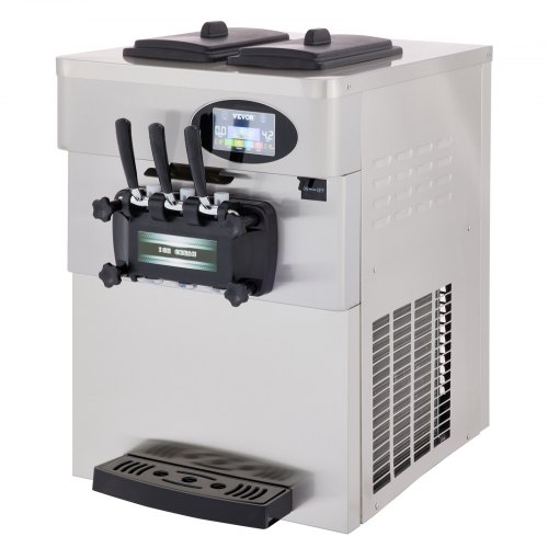 VEVOR Commercial  Soft Ice Cream Machine 2200W Countertop Soft Ice Cream Machine 5.3 to 7.4 Gallons per Hour Ice Cream Machine for Restaurants Bars Cafes Bakeries