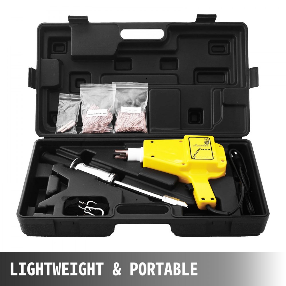 VEVOR Spot Stud Welder Dent Puller Kit Mini Spot Welder for Car Body Repair Spot Welding Machine Dent Puller Gun Welding Kit (Stud Welder with More Accessories)