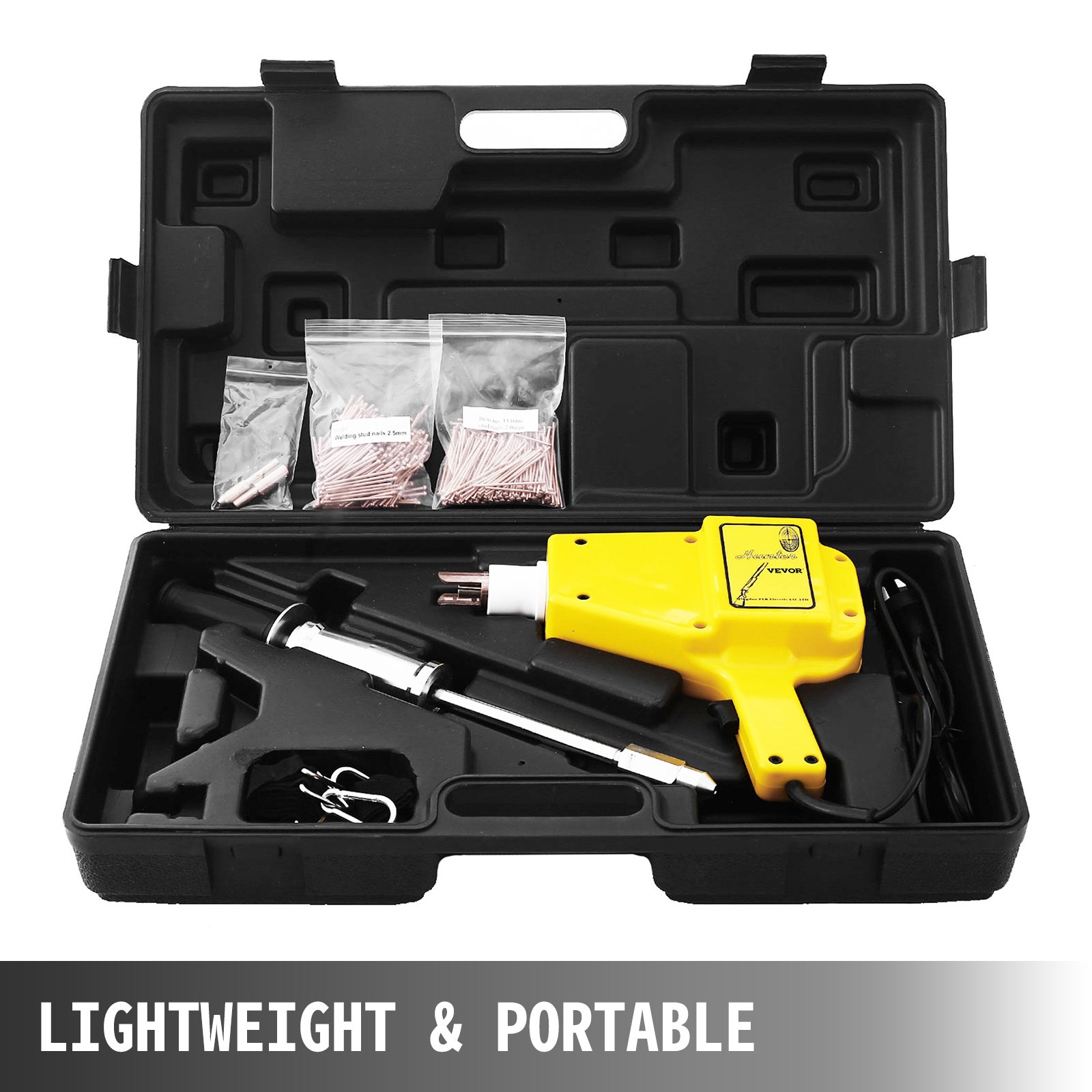 VEVOR Spot Stud Welder Dent Puller Kit Mini Spot Welder for Car Body Repair Spot Welding Machine Dent Puller Gun Welding Kit (Stud Welder with More Accessories)