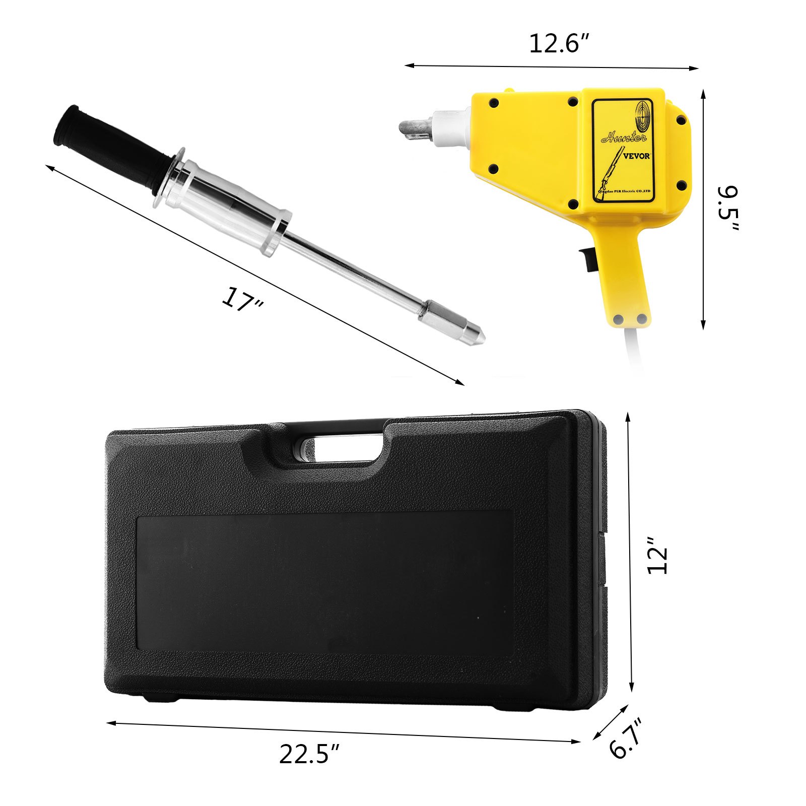VEVOR Stud Welder 1600A Spot Welding Machine 400V Dent Puller Kit Welding Wire Stud Car Body Panel Reqairs (1600A)