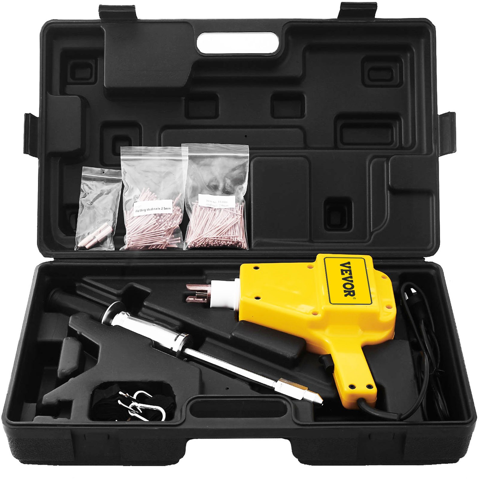 VEVOR Stud Welder Kit, 4550 Stud Welder Dent Repair Kit, 800 VA Spot Welder Stud, 110V Welder Stud Kit, Stud Gun Dent Puller Kit with Complete Accessories, Dent Welder Repair for Auto Body Repairing