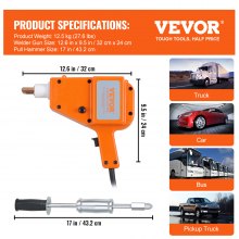 VEVOR Auto Body Dent Repair Kit Stud svejser Kit 800VA Stud Dent Puller Spot