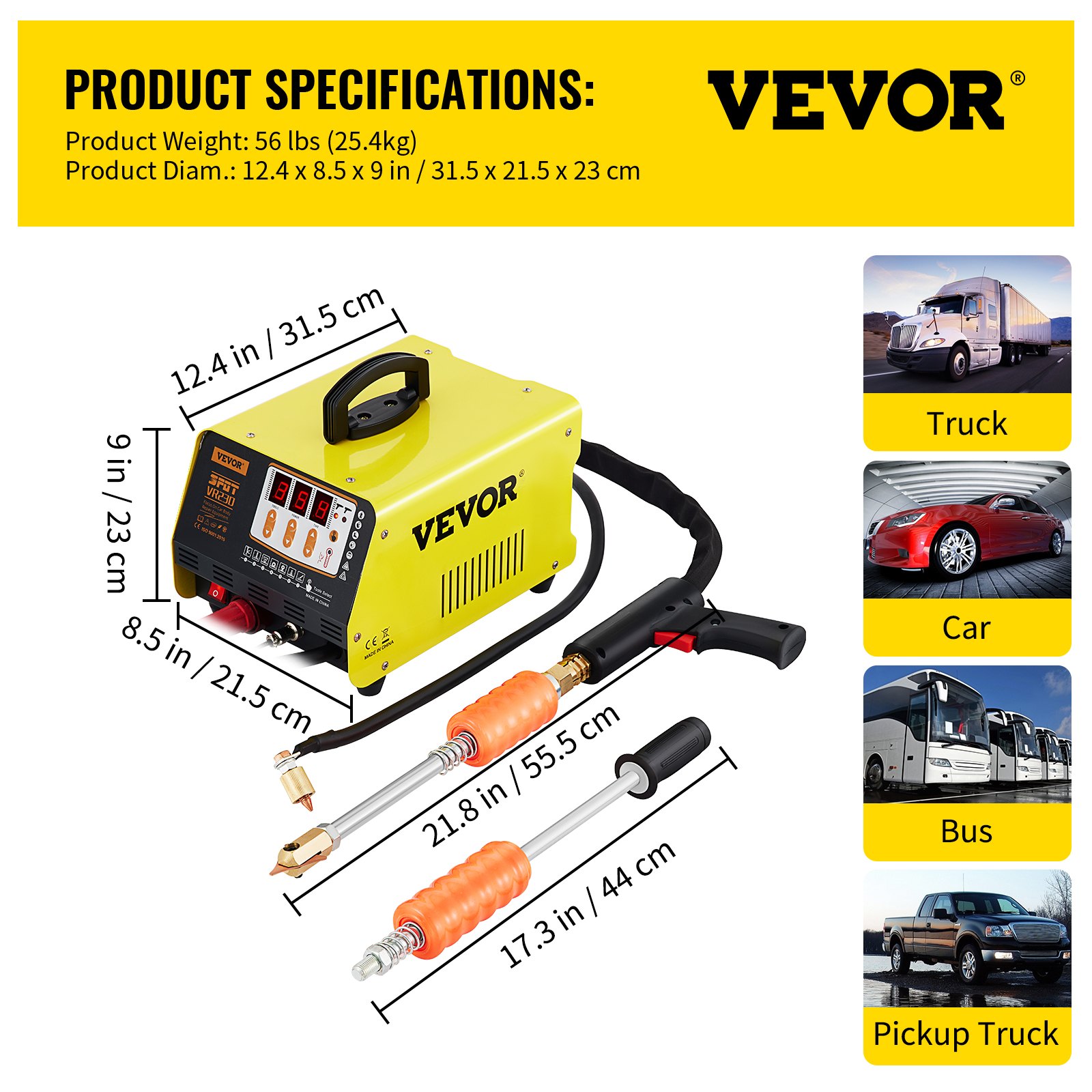 VEVOR Spot Dent Puller Spot Welding Machine 3 KW 220 V for Car Body Dent Repair
