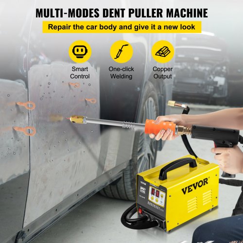 VEVOR Stud Welder Dent Repair Kit, 3000W 110V, Spot Welder Dent Puller, 7 Models Spot Welding Machine for Car Body Dent Repair