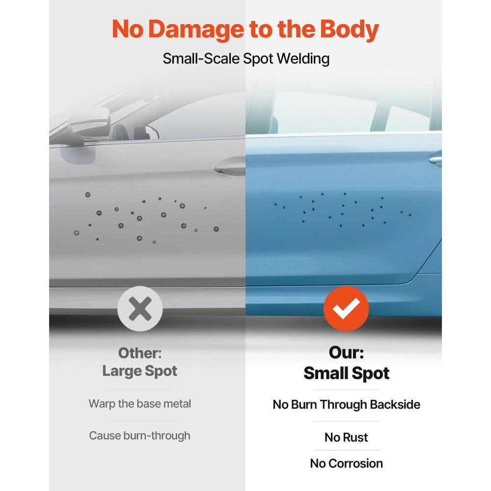 VEVOR Stud Welder Dent Repair Kit, Spot Welding Machine with Slide Hammer Dent Puller, Professional Dent Removal Kit for Auto Body Dent Repair