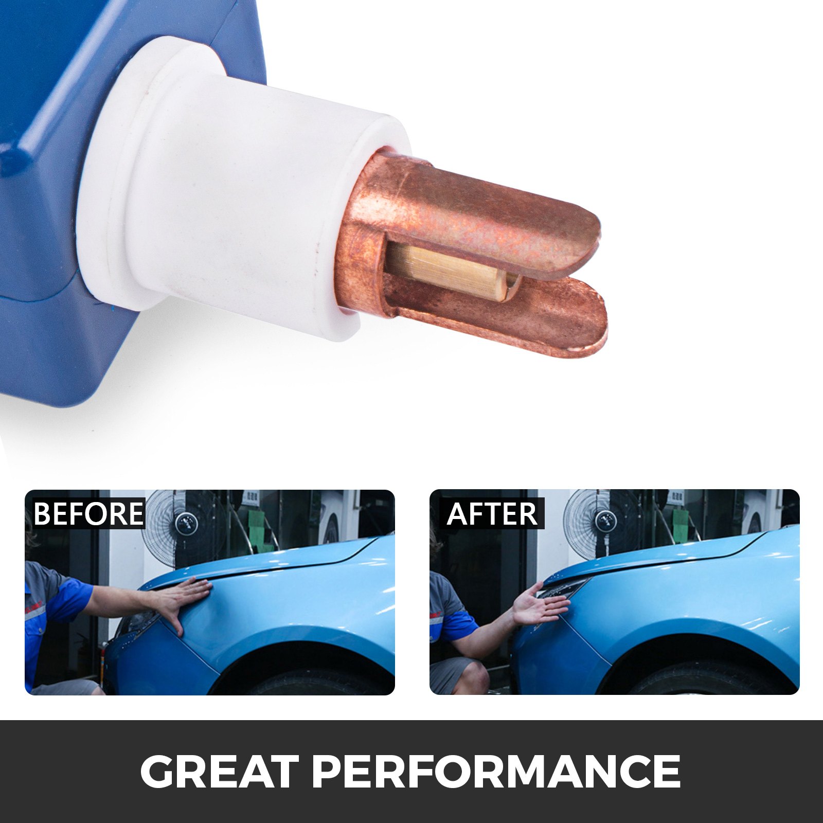 VEVOR Stud Welder Kit JO1050 Stud Welder Dent Repair Kit 800 VA Spot Welder Kit Blue 110V for Auto Body Repair