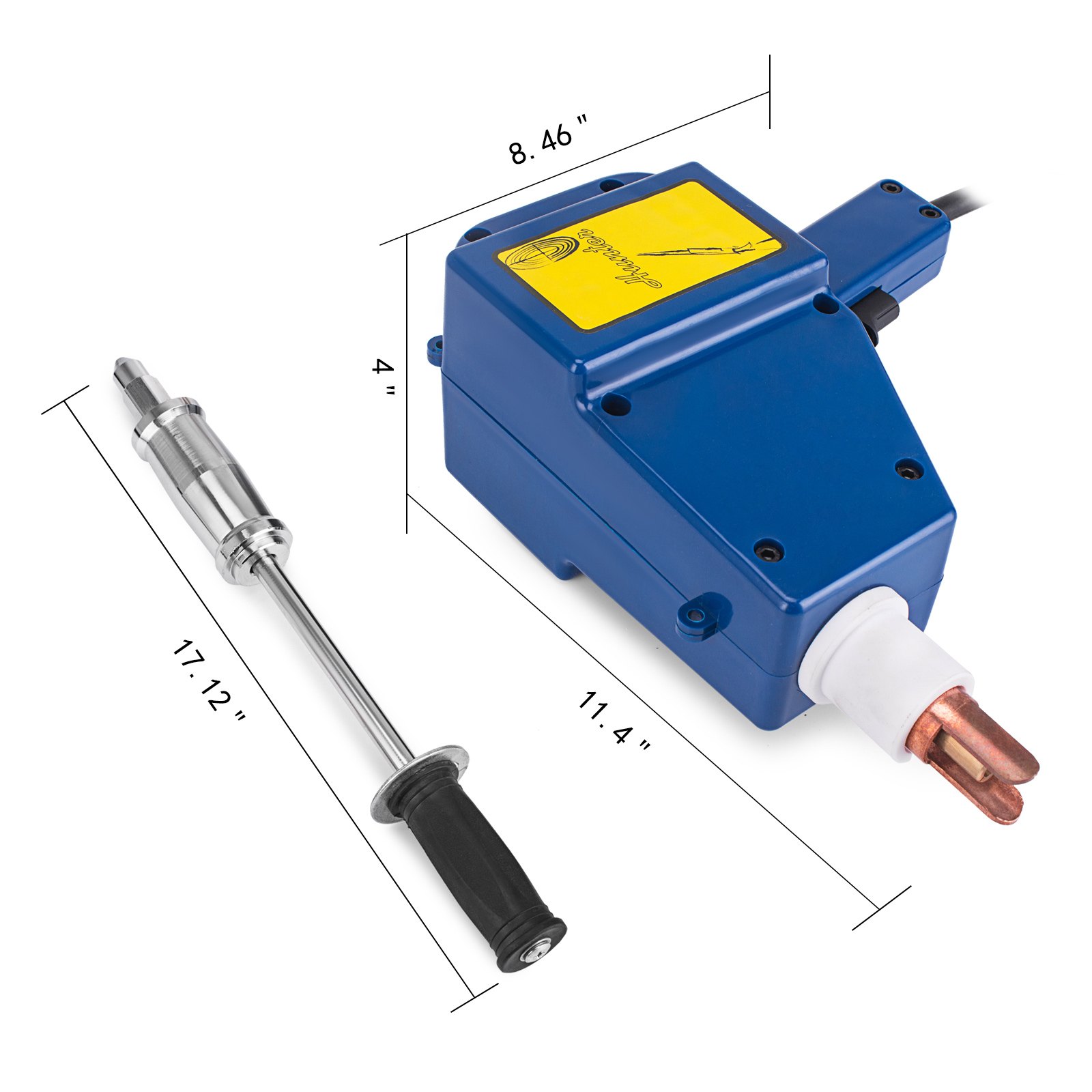 VEVOR Stud Welder Kit JO1050 Stud Welder Dent Repair Kit 800 VA Spot Welder Kit Blue 110V for Auto Body Repair