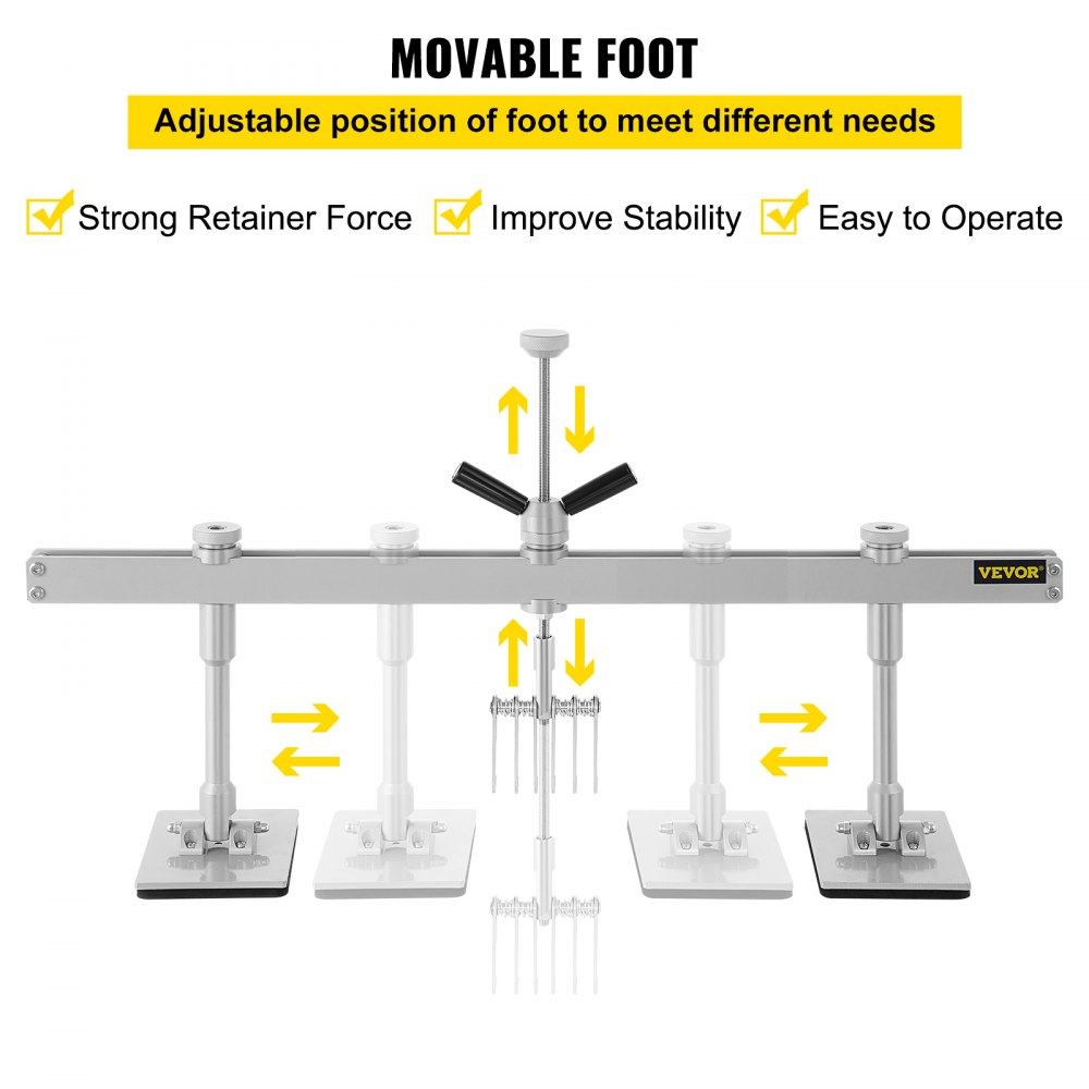 VEVOR Dent Pull Lever Bar Kit Fit for Both Aluminum and Steel Dent Pulling (33INCH/850MM)