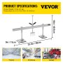 VEVOR Car Dent Puller Kit, 85CM Dent Pull Lever 6 Claw Hook Accessories, Paintless Dent Removal Kit Dent Pull Lever Bar Kit for Auto Body Repair Door Dings and Hail Damage